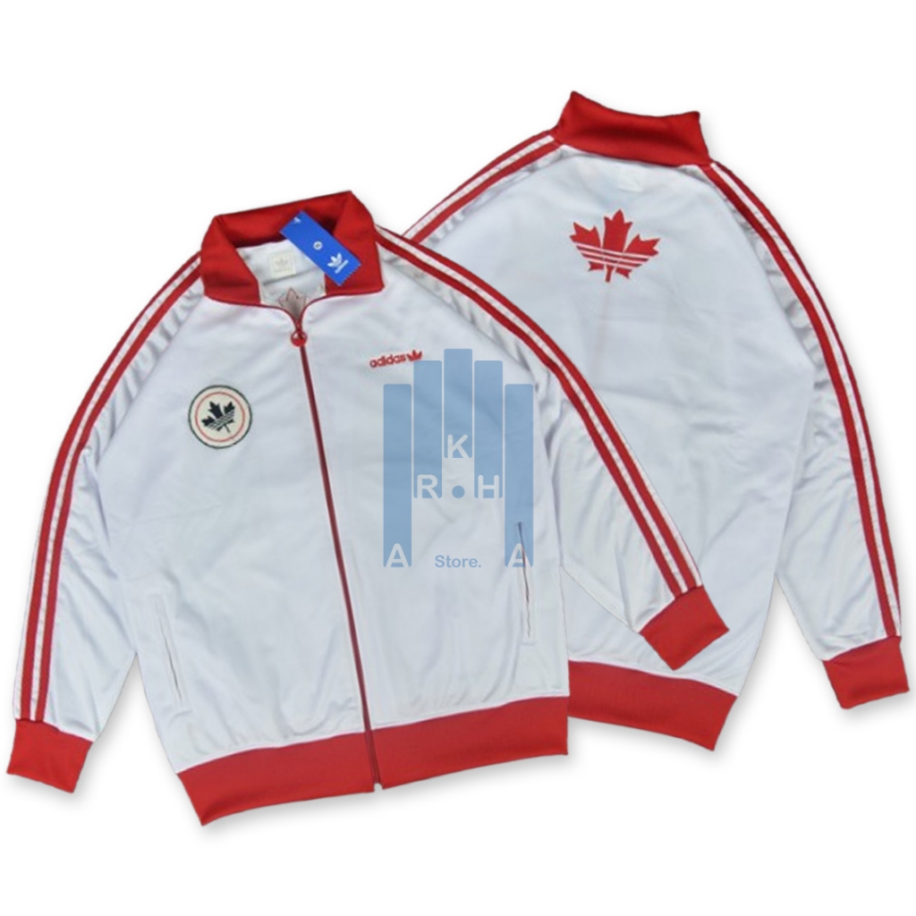 Jaket Tracktop Casual Adidas CANADA Full Embroidered Premium