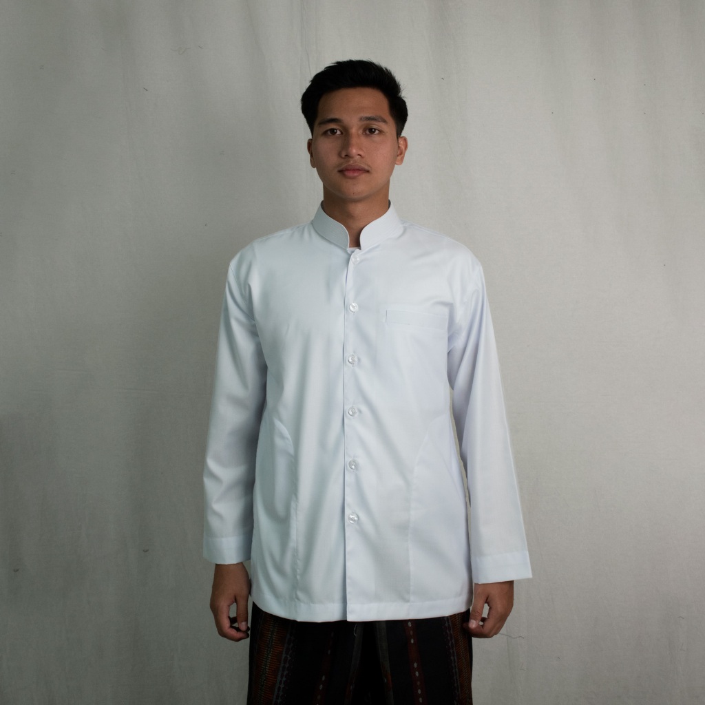 Yateer Baju Koko Pria Takwa Qomar Putih
