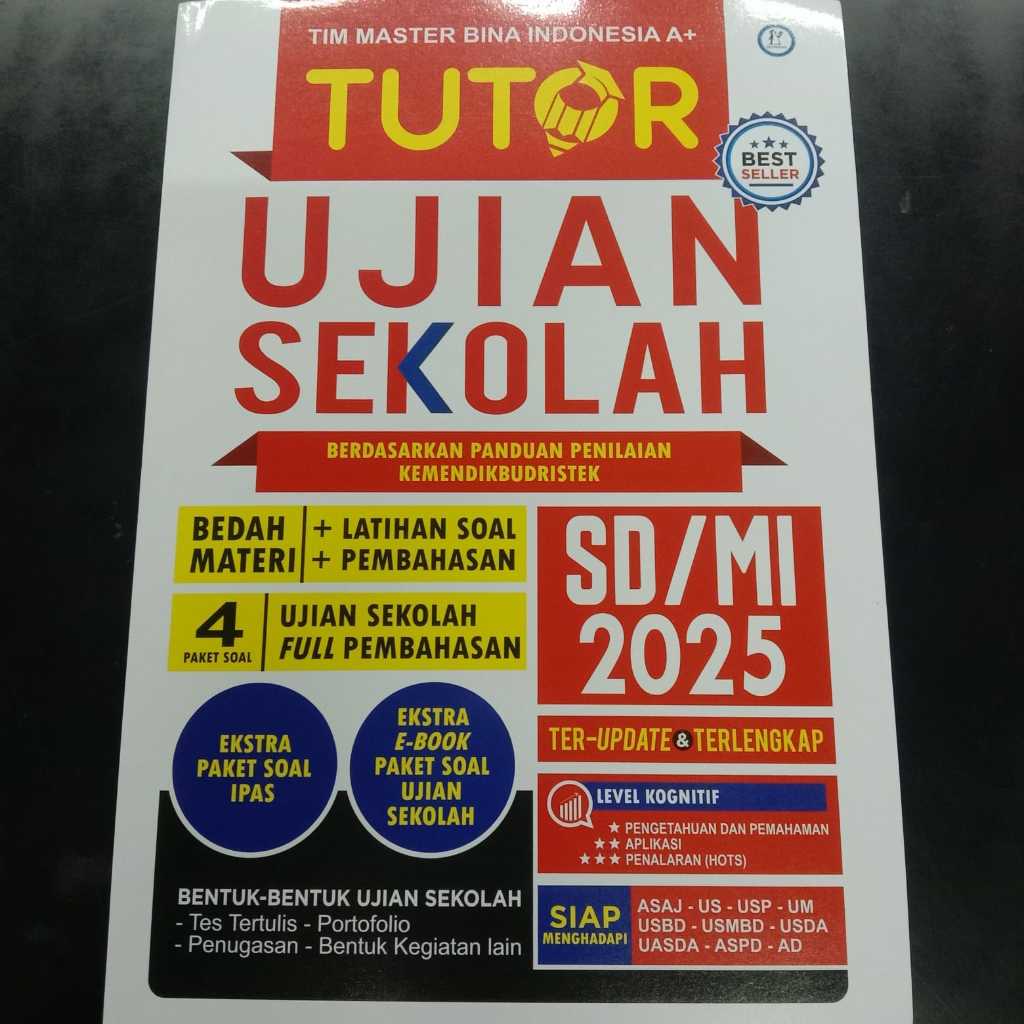 Buku Tutor Ujian Sekolah : Buku Soal Ujian SD / MI KELAS 6 SD TAHUN 2025 Terlengkap