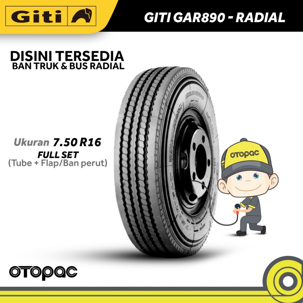 Ban Mobil Truk 7.50 R16 Radial GITI GAR890 full Set