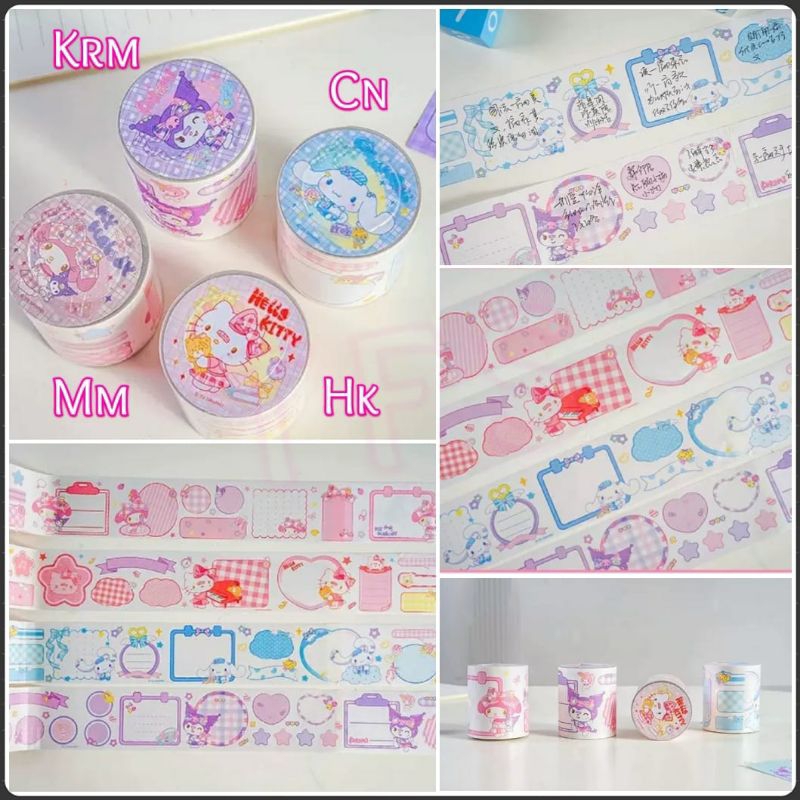 

Sticker roll sanrio ori utk memo , label nama bisa ditullis