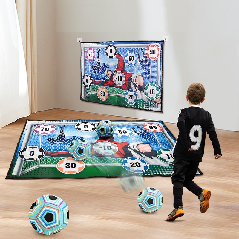 Mainan anak SOCCER FOOTBALL BOLA BANTAL / MATRAS SASARAN SHOT / Table Football Game Set 2 PLAYER Per