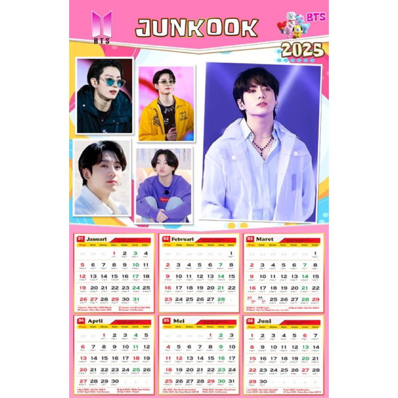 

kalender 2025 tema BTS