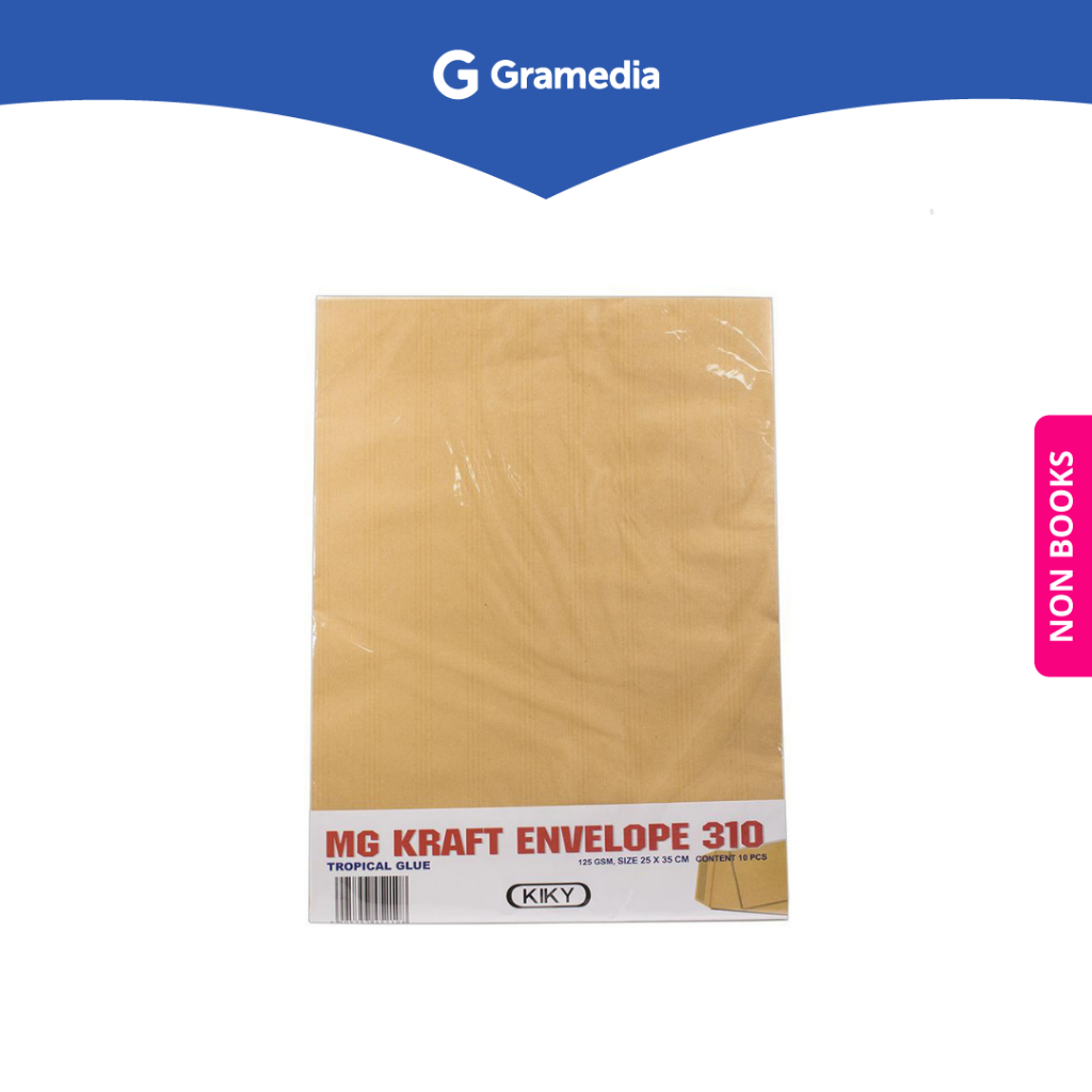

Gramedia Depok - AMPLOP COKLAT KIKY 310@10 125G POLOS LEM