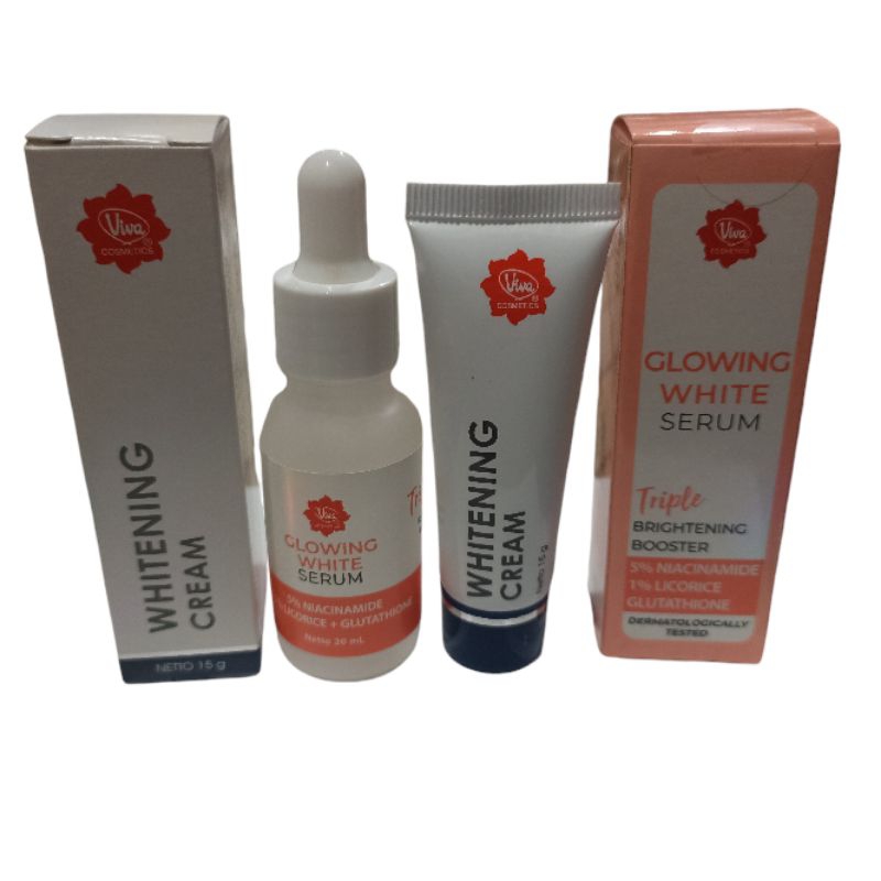 PAKET VIVA (( SERUM GLOWING + CREAM WHITENING))