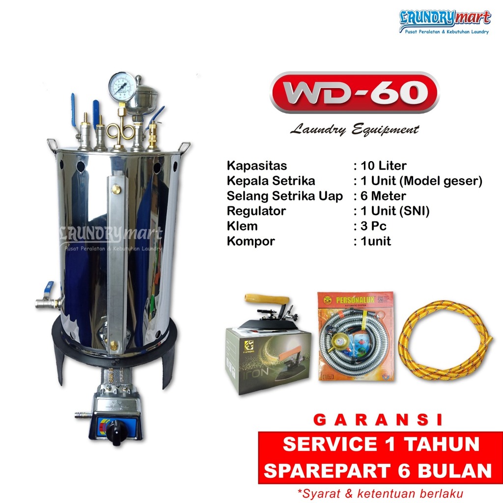 SETRIKA / SETRIKA UAP / SETRIKA UAP LAUNDRY / SETRIKA UAP BOILER KAPASITAS 10 LITER GARANSI 1 TAHUN