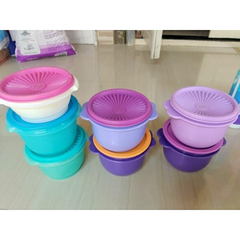 bekal makan bowl kuping bowl sup Tupperware second preloved