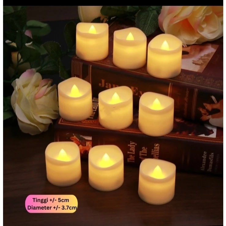 Promo Lilin Elektrik Bergelombang LED Free Baterai/Lilin Elektrik Dekorasi