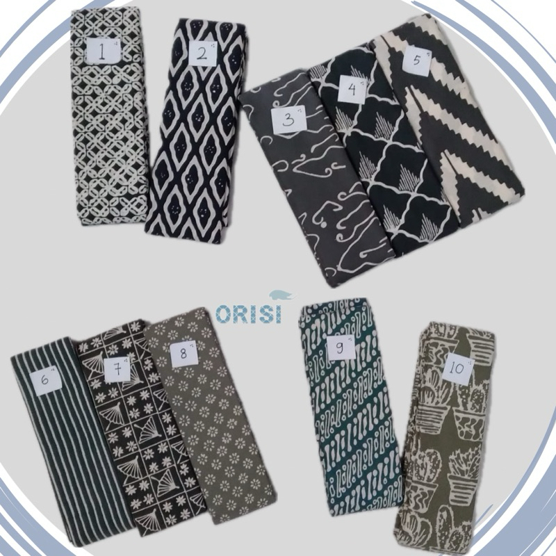 KAIN BATIK CAP / SARUNG BATIK CAP - UKURAN 2 METER EDISI WARNA HITAM & NUDE { BATIK TASIK - BATIK GA