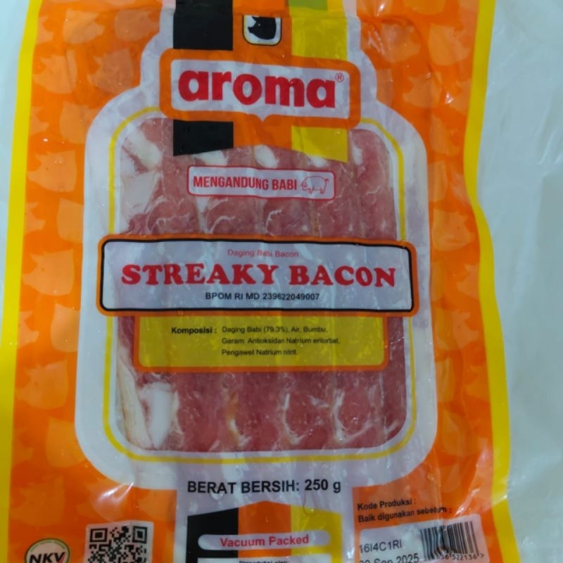 

Aroma Pork Streaky Bacon 250 Gr