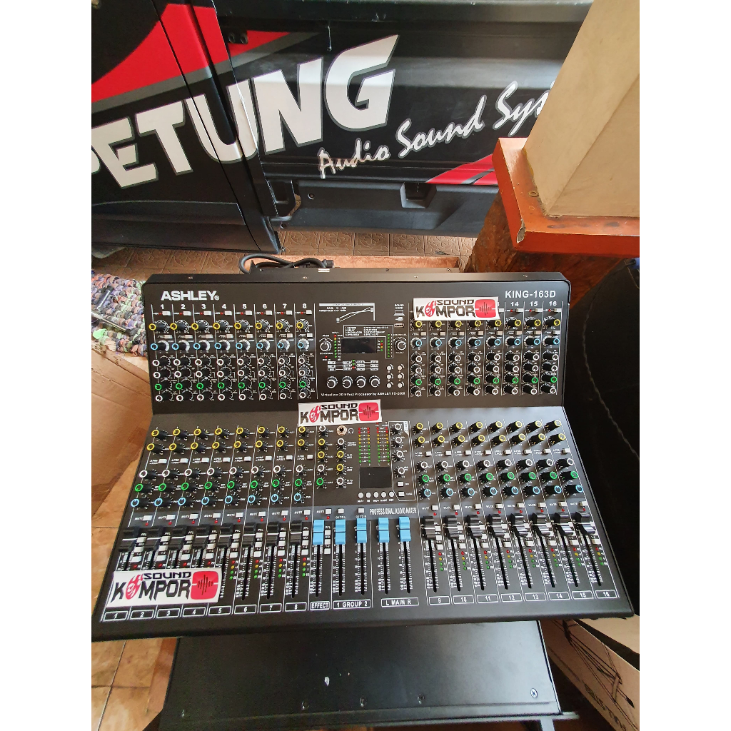 Mixer Ashley King-163D 16 Channel Original - Mixer Audio Ashley King 163D - mixer Ashley 16 Channel 