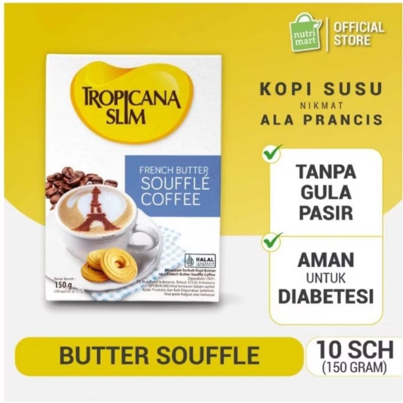 

Tropicana Slim French Butter Souffle Coffee 10 Sachet
