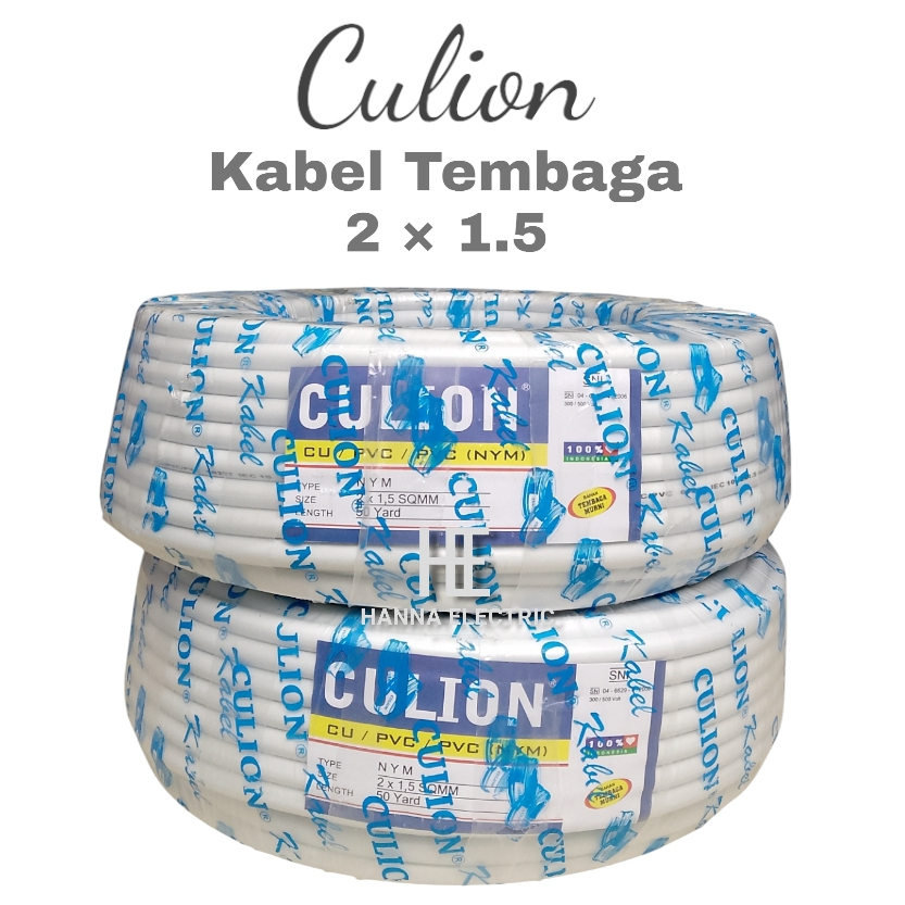 Kabel NYM Culion 2 X 1,5 X 50 Yard (45m) Culion/ROLL Putih/ Kabel Kawat