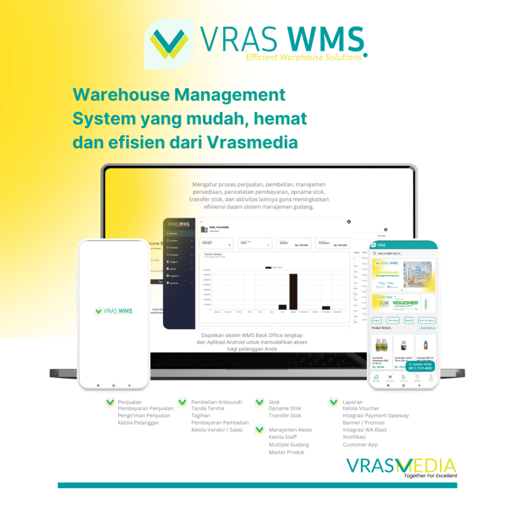PAKET SOFTWARE APLIKASI WEB DAN ANDROID WMS FULL FITUR - GUDANG - TOKO ONLINE- DISTRIBUSI BARANG