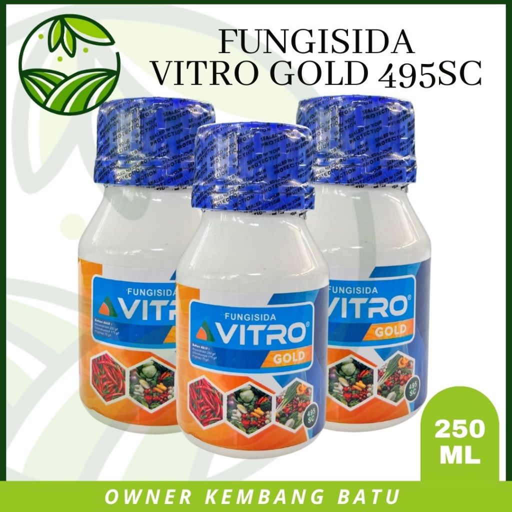 Fungisida Sistemik VITRO GOLD 655SC Mengatasi Penyakit Jamur Segala Tanaman 250Ml