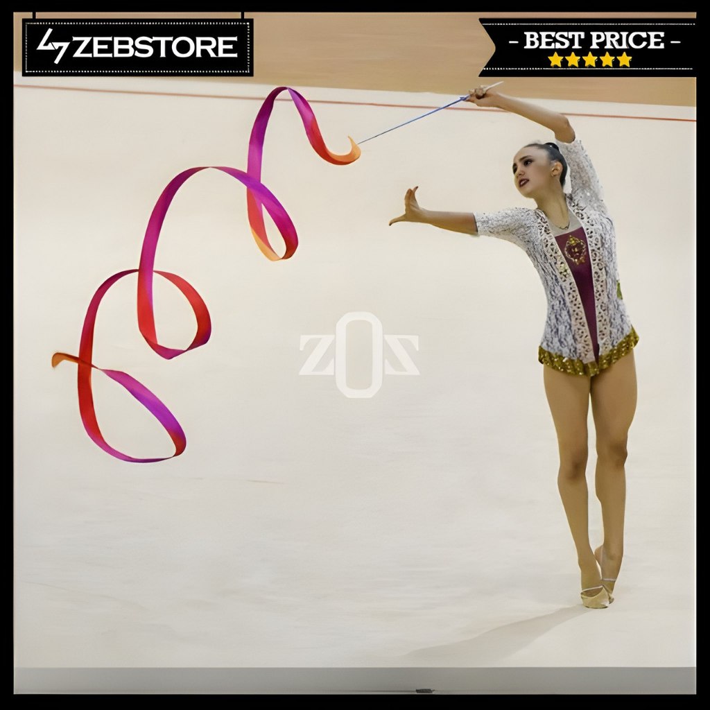 Tongkat Baton Stik Stick Pita Ribbon Twirling Gymnastic Ballet Dance