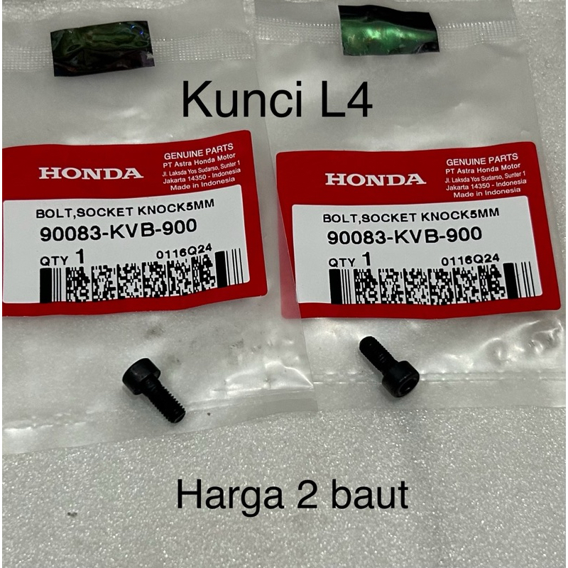 2pcs Baut Knock 5mm L4 Gear Cam Timing Sintrik Tensioner ADV/PCX150 BeAT Scoopy Vario Ori AHM 90083K