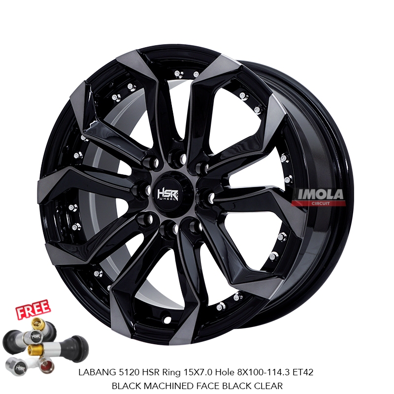 Velg R15 Mobil Agya Ayla Calya Sigra Brio Velg Mobil HSR LABANG 5120 Ring 15 Lebar 7