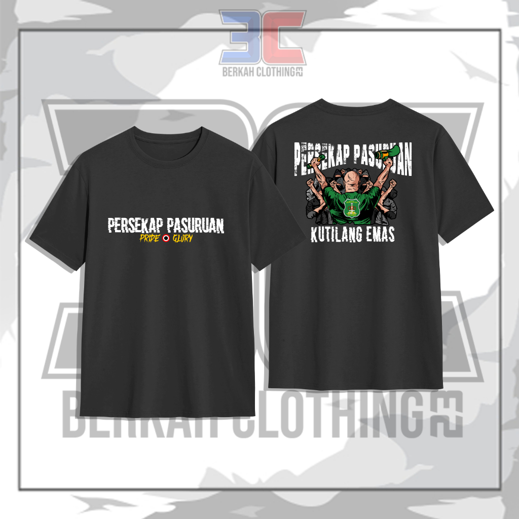 T-shrit Kaos Baju Supporter Persekap Pasuruan "Kutilang Emas" Pride & Glory