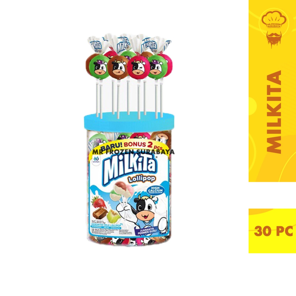 

Permen Milkita Lollipop toples isi 30 pc