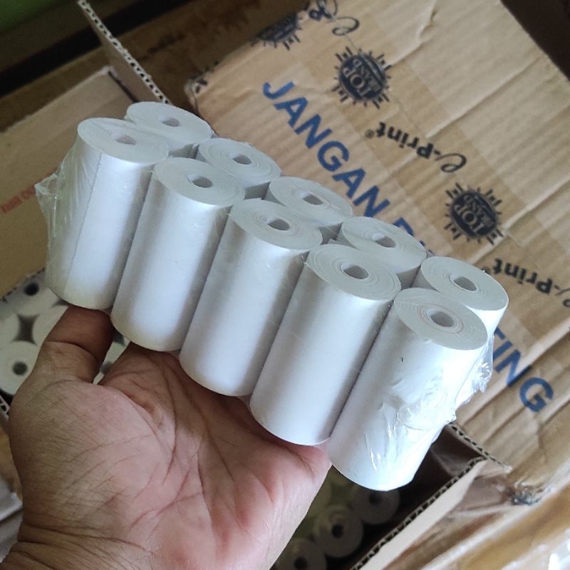 

Thermal Roll Untuk Printer Bluetooth 58mm, EDC, Size 57x30, 57x28 Coreless 10 Roll