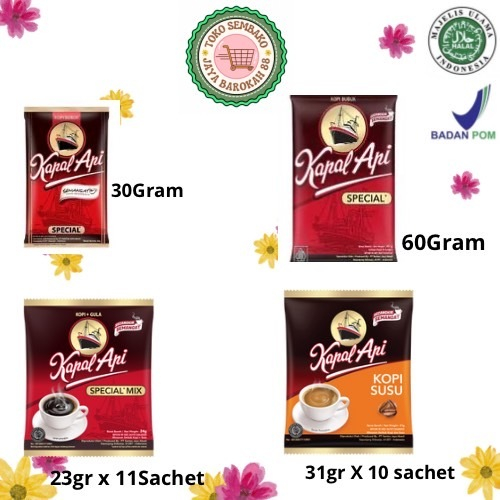 

Kapal Api Special Mix / Kapal Api susu / Kapal Api kopi bubuk 30gr 60gr