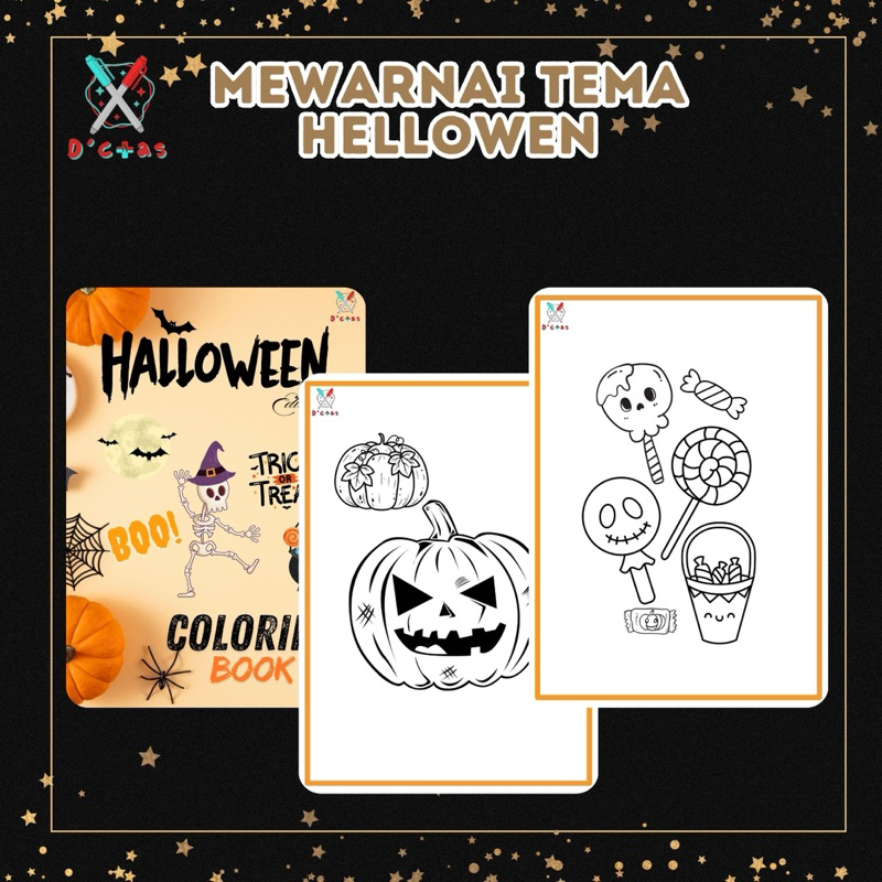 Buku Mewarnai Anak Tema Halloween (PDF)