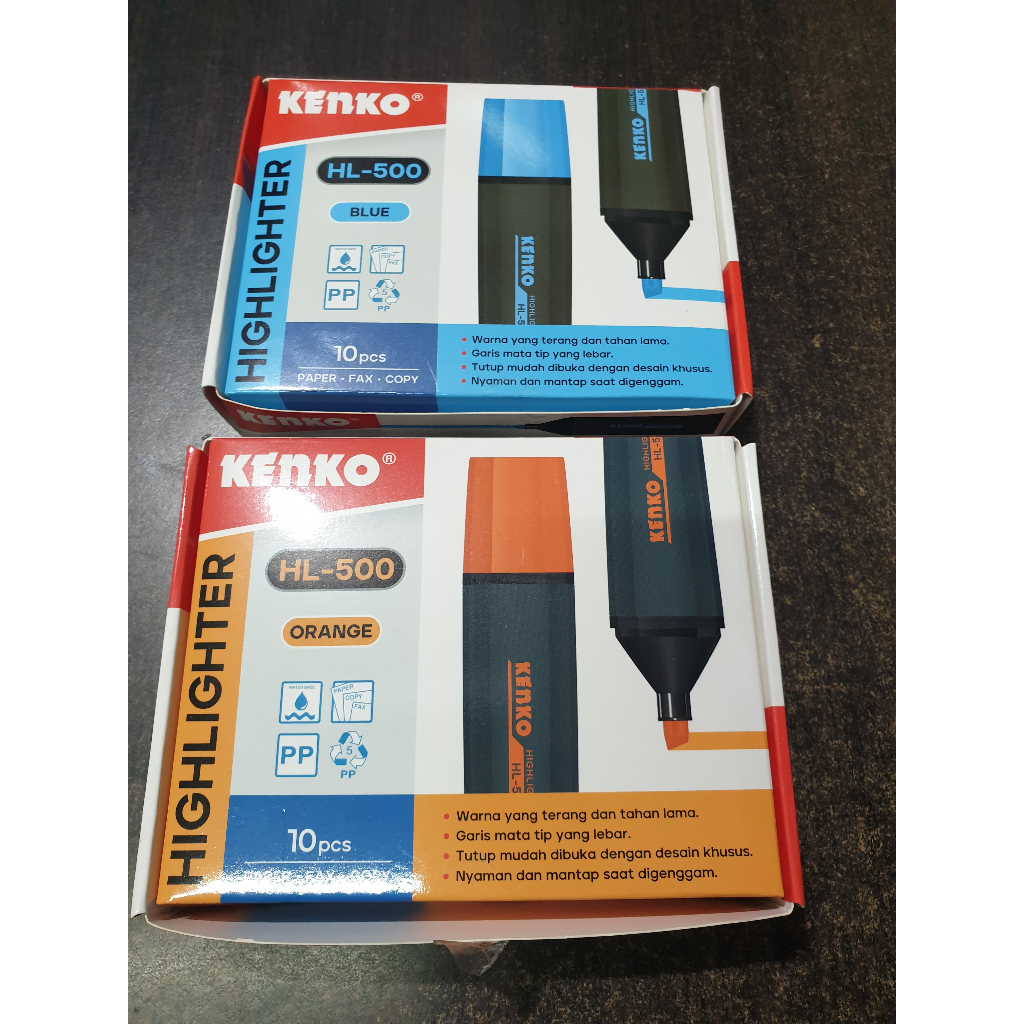 

Stabillo, Highlighter Kenko HL-500 Warna BIru Orange