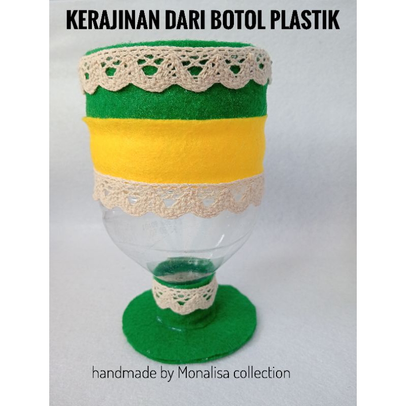 

kerajinan dari botol plastik tempat pensil dari botol vas bunga dari botol prakarya sekolah
