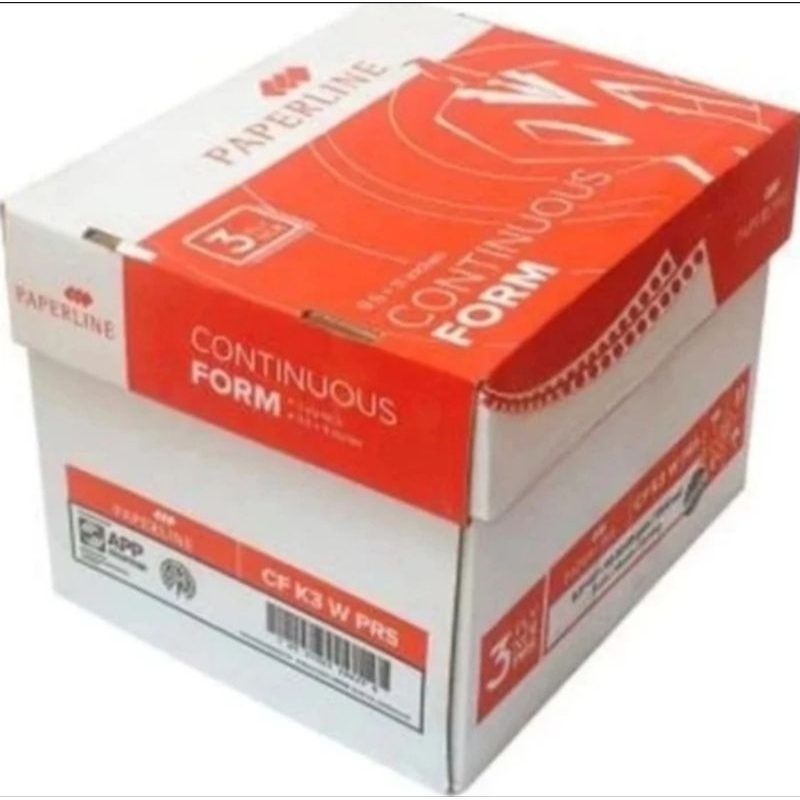 

Paperline Continuous Form Kertas Komputer K3 W PRS 9,5 x 11 inch - Box isi 1000 Sets.