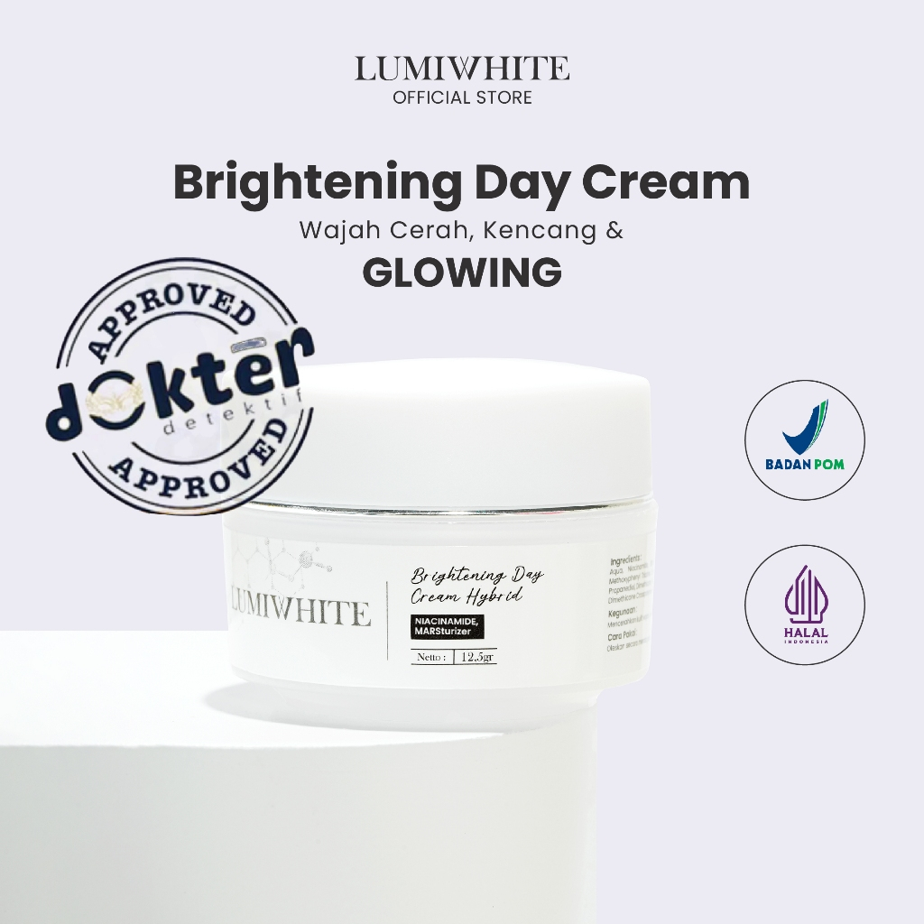 Lumiwhite Brightening Day Cream Hybrid / Day Cream Pemutih Wajah / Skincare Wajah 12 Gr