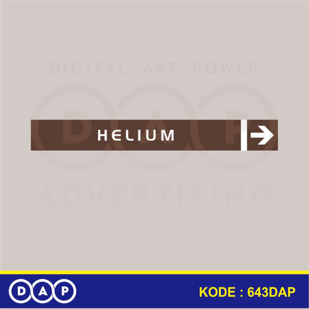 

643 - STIKER LABEL PIPA INDUSTRI - HELIUM - 40 X 3 CM- VYNIL - TERBAIK