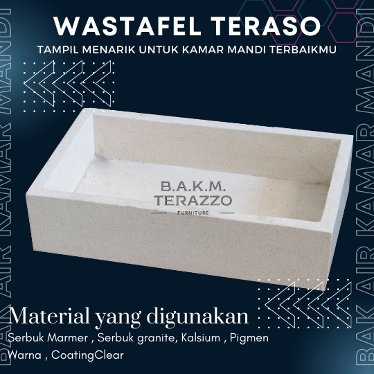 BAK AIR KAMAR MANDI  | WASTAFEL TERASO KERAMIk | WASTAFEL SIMPLE | MINIMALIS BATU MARMER TIPE KOTAK