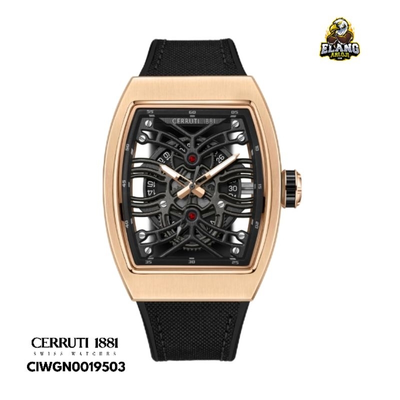 JAM TANGAN CERRUTI 1881 CIWGN0019503 BLACK ROSEGOLD ORIGINAL