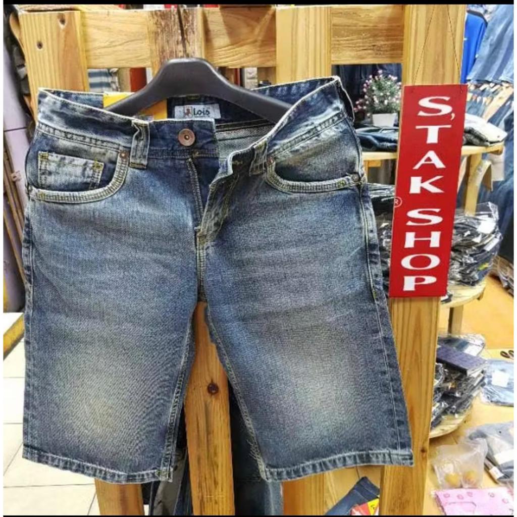 CELANA PENDEK PRIA JEANS LOIS / Celana Jeans Pendek Pria Original 100% Lois Model Terbaru