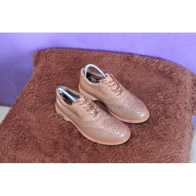 Sepatu Formal "Ecco wingtip" size 40 insole 255, keren necis
