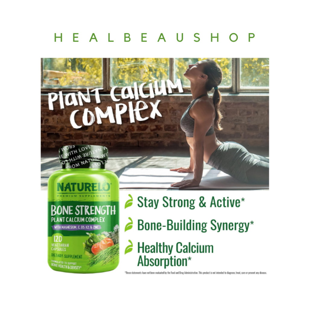 Bone Strength Vitamin Tulang Kalsium Magnesium D3 K2 Zinc Halal Ori US