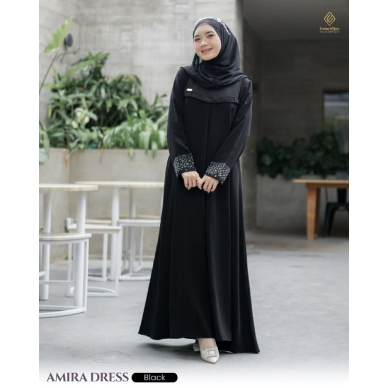 READY Gamis Amira Dress By Emka Hijab - Kain Paulista