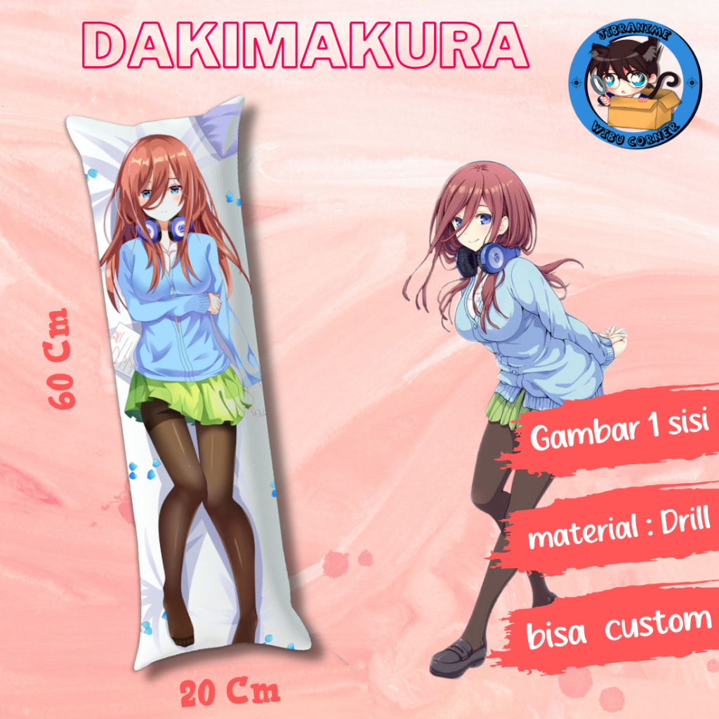 dakimakura / guling anime Go-Toubun no Hanayome / nakano miku