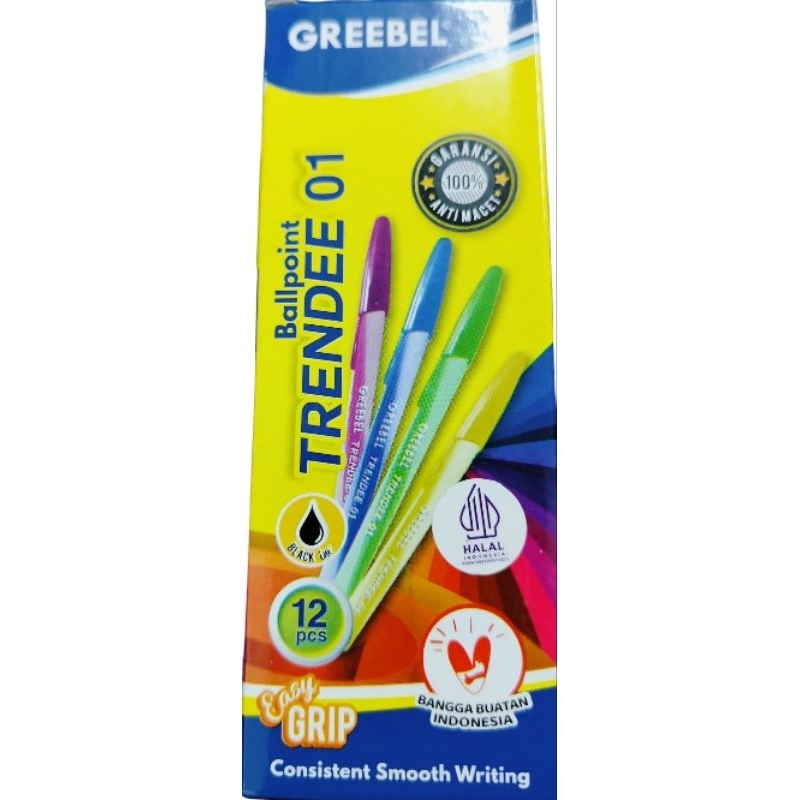 

TRENDEE 01 pulpen ballpen/hitam/bolpen bolpoin pena gel