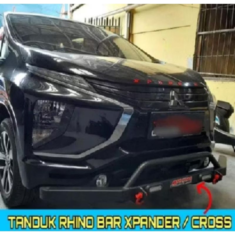 Tanduk Depan Xpander Bumper Guard Towing Bar Rhino Besi With Lamp DRL