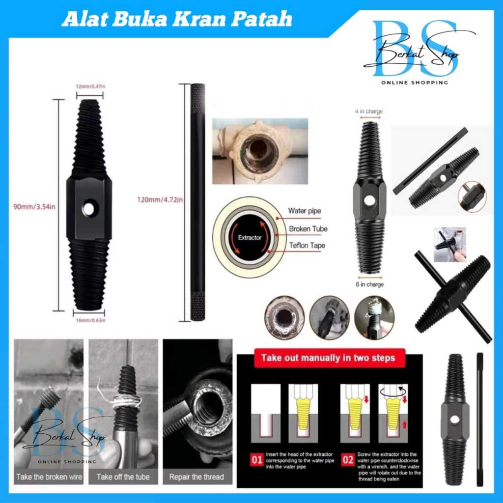 Alat Buka Kran Patah / Alat Pembuka Kran Patah / Bukaan Keran Karat Rusak