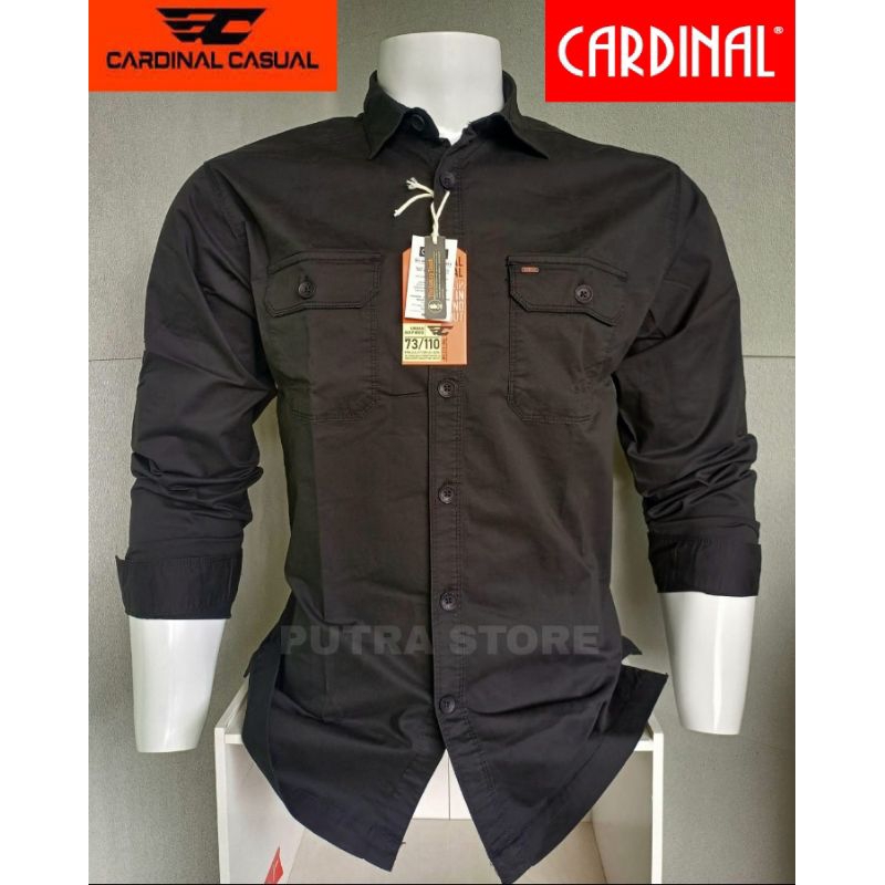 KEMEJA CARDINAL CASUAL ADVENTURE HITAM REGULER