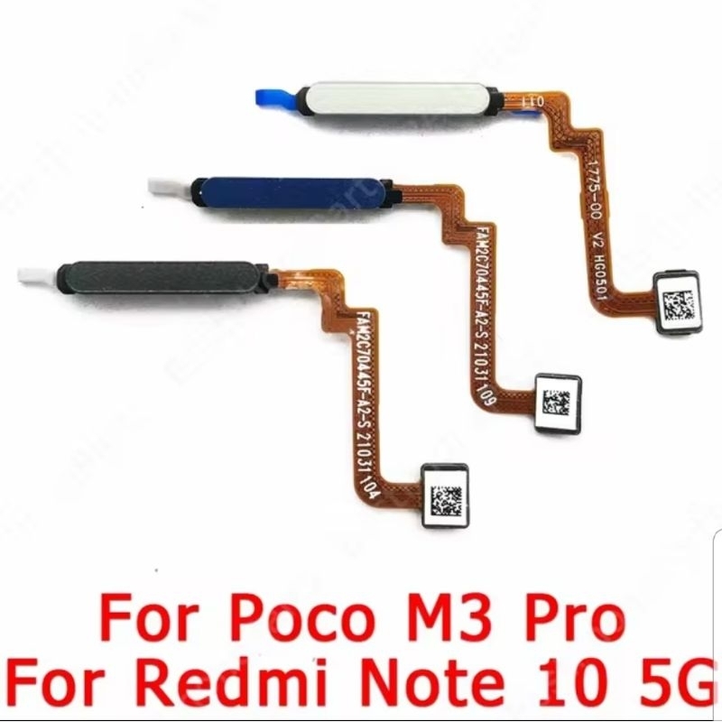 Flex Fingerprint R Note 10 5g/Flx Sensor Sidik jari Poco M3 pro