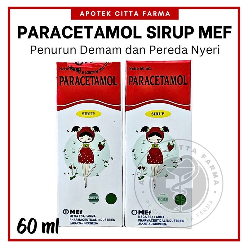 Paracetamol Mef Sirup 60 ml - Penurun Demam Dan Pereda Nyeri