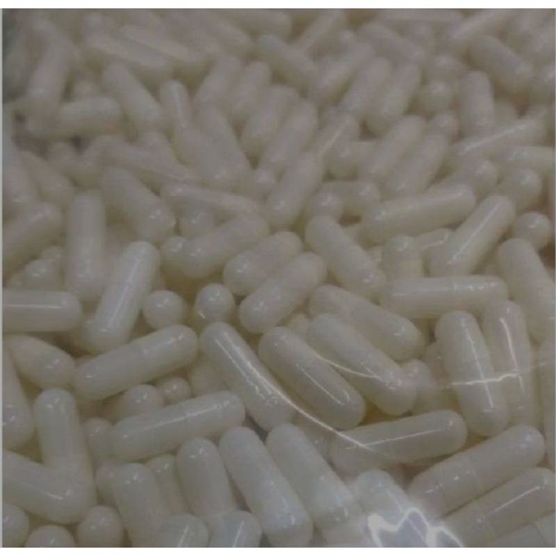 Cangkang kapsul putih susu ukuran 0 isi sekitar 1000pcs
