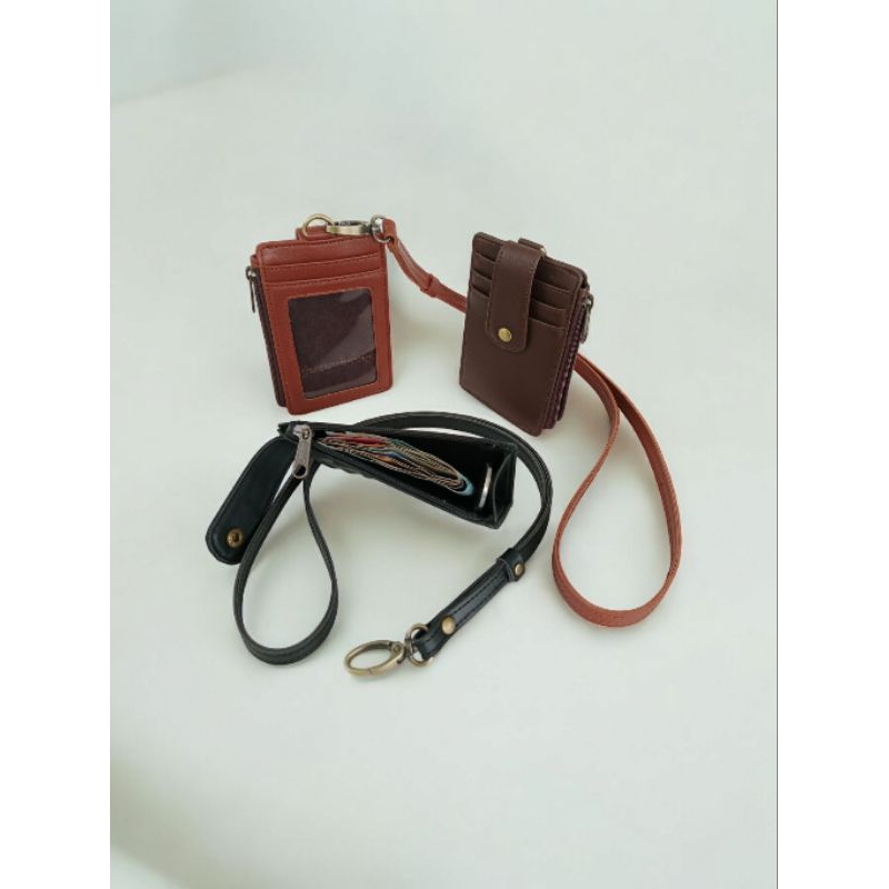 dompet id card holderd dompet name tag multifungsi zipper rell sleting