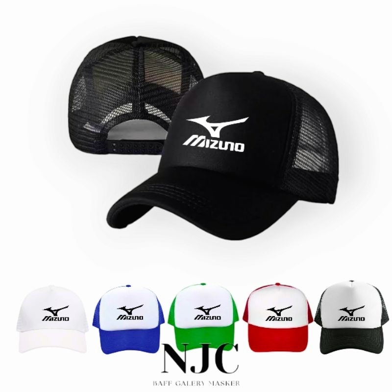 Topi Jaring Truker / Topi Bersepeda /Topi Olahraga Pria Wanita(Mizuno)