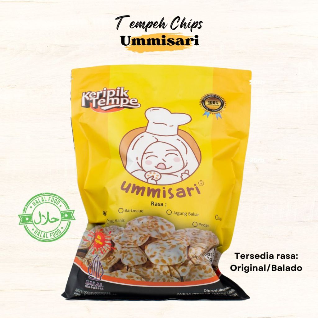 

Keripik Tempe Ummisari (Tanpa Tepung) (Jumbo - 475gr) (Original & Balado) Khas Sukabumi