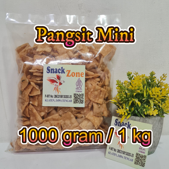 

Pangsit Mini Renyah Rasa Bawang 1kg / Keripik Bawang / Kue Bawang Mini